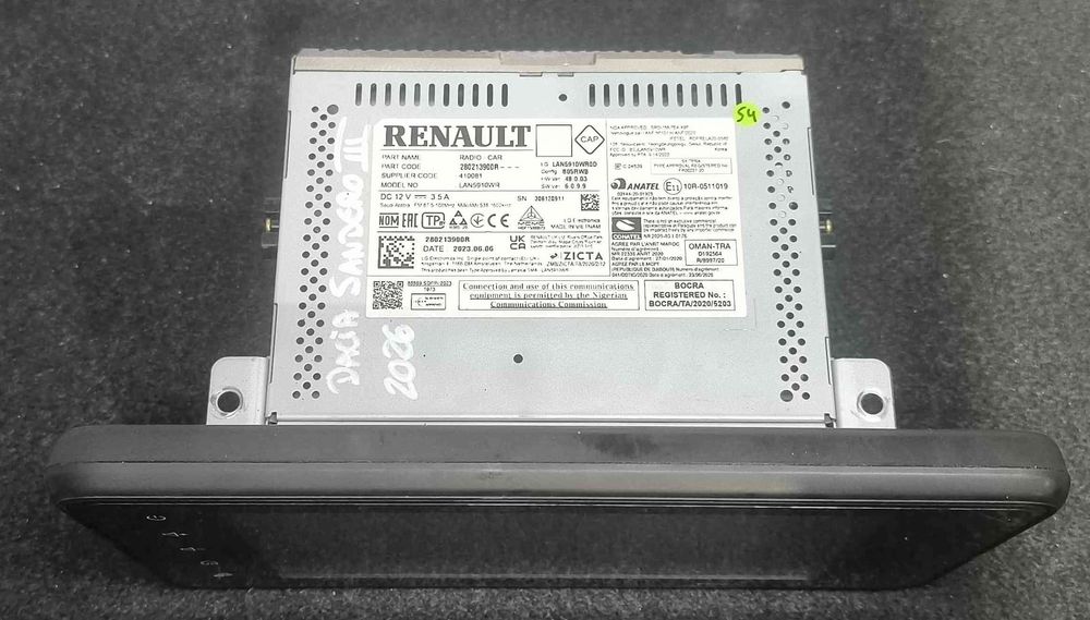 Rádio / Auto Rádio 280213900R - DACIA SANDERO III