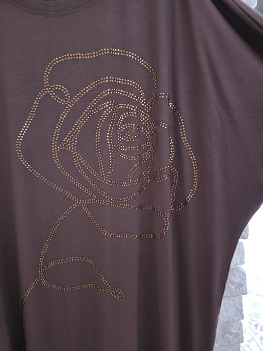 Overchic cudo turecka tunika cyrkonie róża plus size 50 52 54
