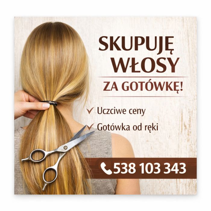 Skup włosów naturalnych - Gotowka od ręki