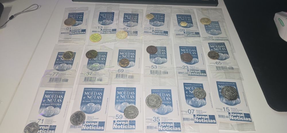 Coleção completa de 40 moedas - moedas da nossa história (jornal de notícias, 2004)