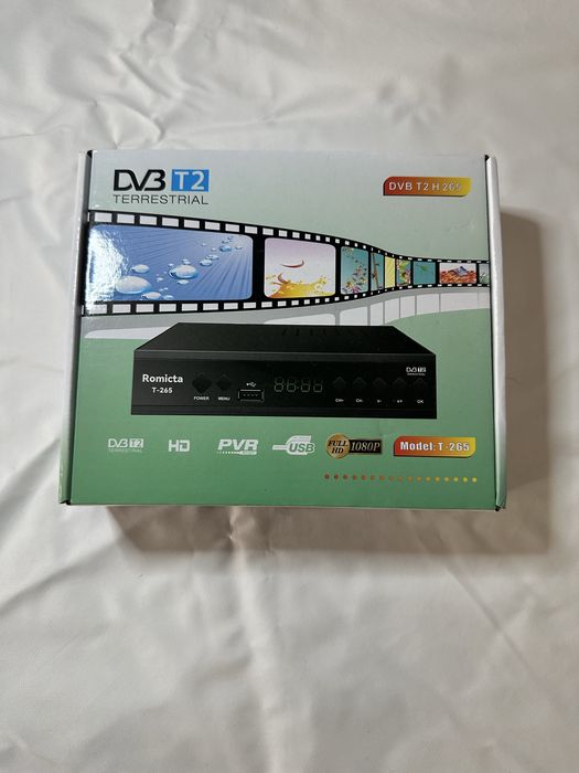 Tuner Dekoder DVB-T2 HEVC H.265 Romicta T-265 HDMI SCART Euro Full HD