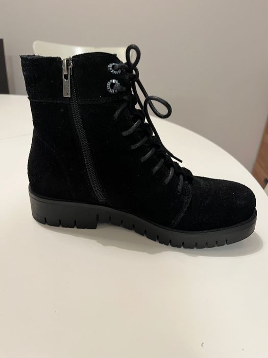 Botki 36 skóra zamszowa