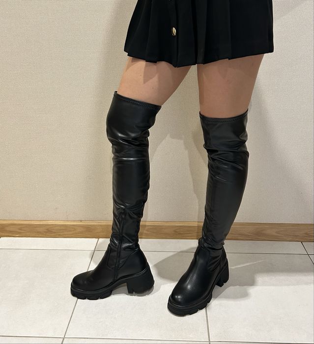 Женские сапоги, демисезонная обувь. Ботфорты эко-кожа