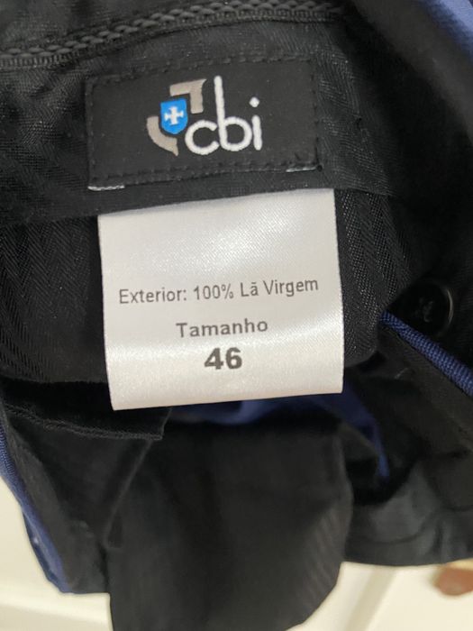 Fato homem azul (calças, meio fraque, colete)