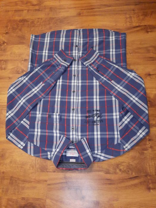 Koszula w kratkę bawełniana w kratę kolorowa regular fit S Oliver M L