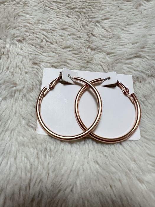 Kolczyki koła w kolorze rose gold