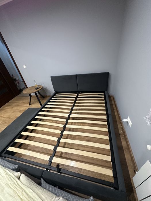 NOWE łóżko tapicerowane 160x200 | jasny szary - popiel |