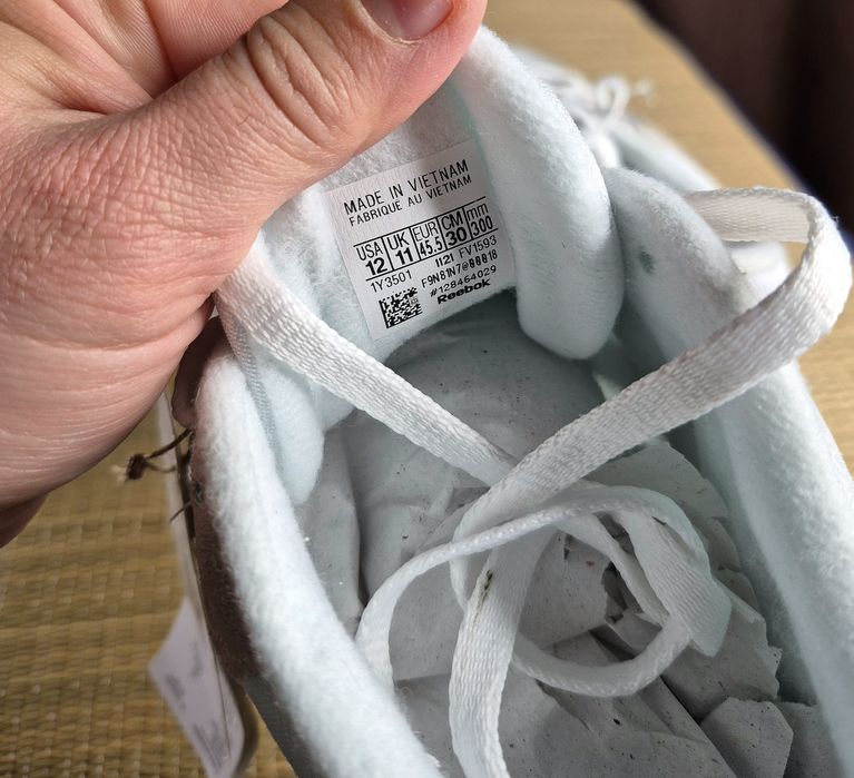 Оригінал 100% Чоловічі кроссівки Reebok Classic CI Nylon White/white/lgtgre(Розмір 45,5-30см)