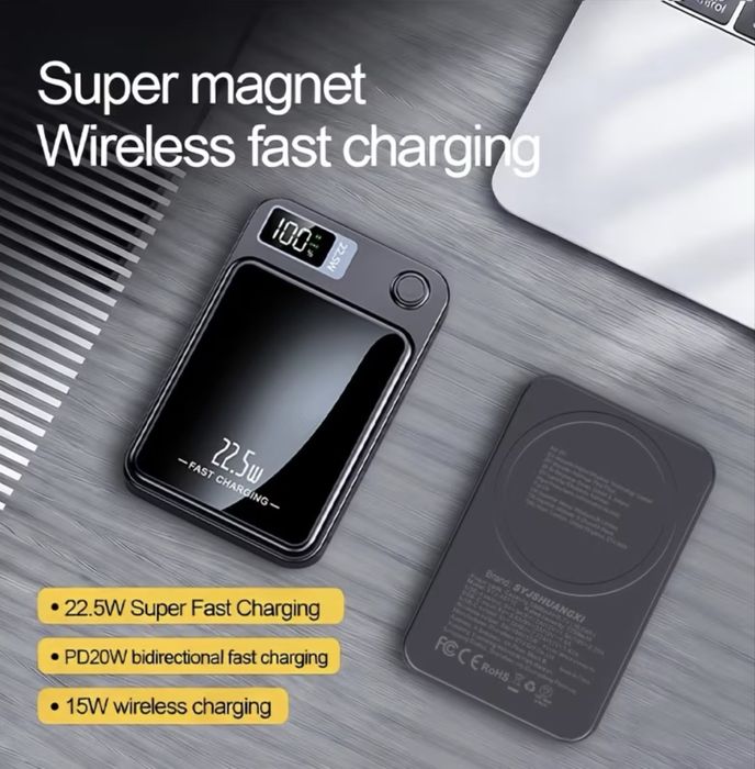 Магнітний портативний PowerBank 10000 mAh з MagSafe IPhone 12 13 14 15