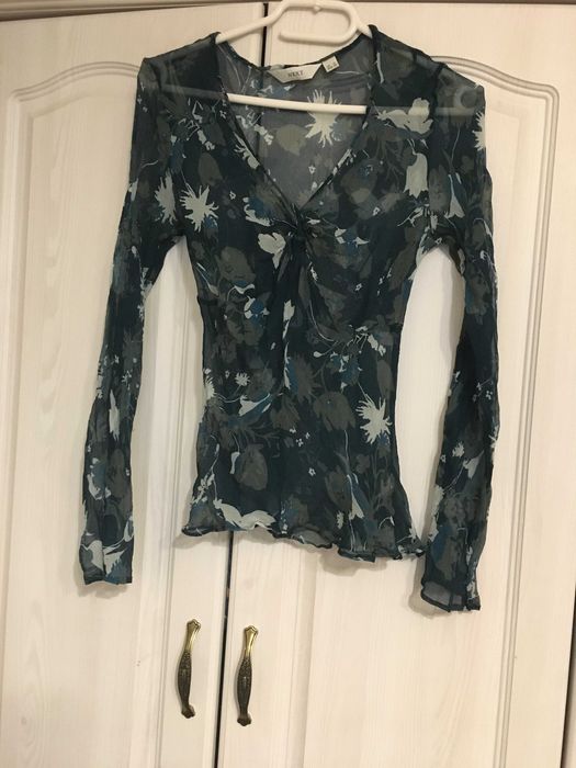 Bluzka jedwabna delikatna, cieniutka  Next 34 XS/36 S 100% jedwab