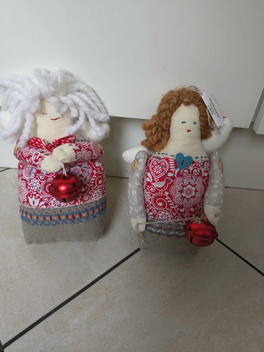 Ręcznie szyte aniołki przytulanki