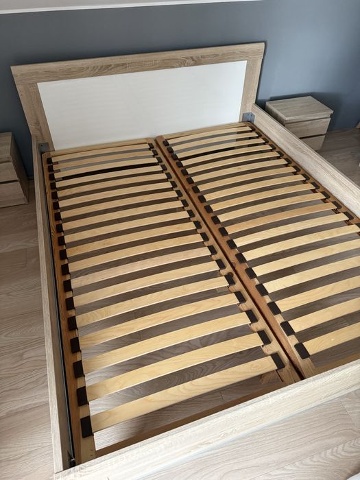 Łóżko dąb sonoma 160x200 cm + materac