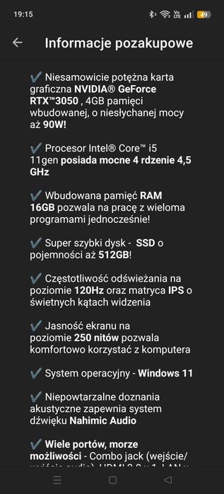 Laptop Gamingowy Lenovo