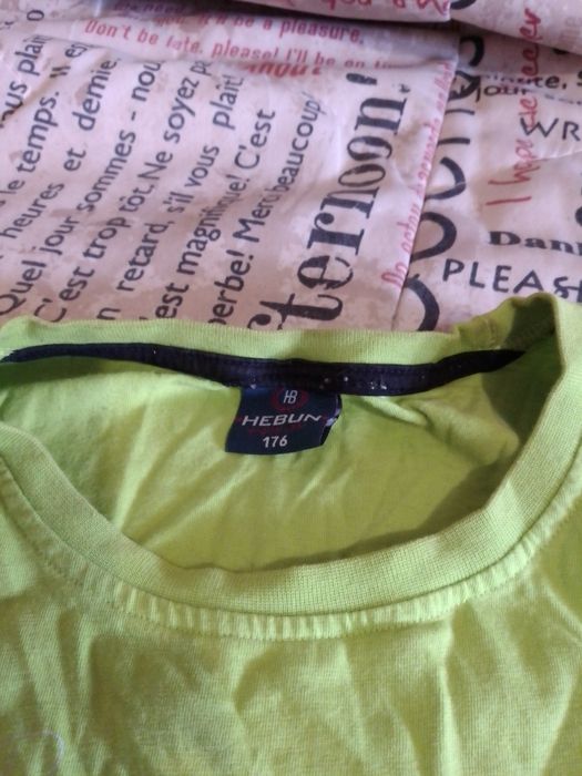 Футболка зелёная мужская подросток 170см 175 13 14 15 лет