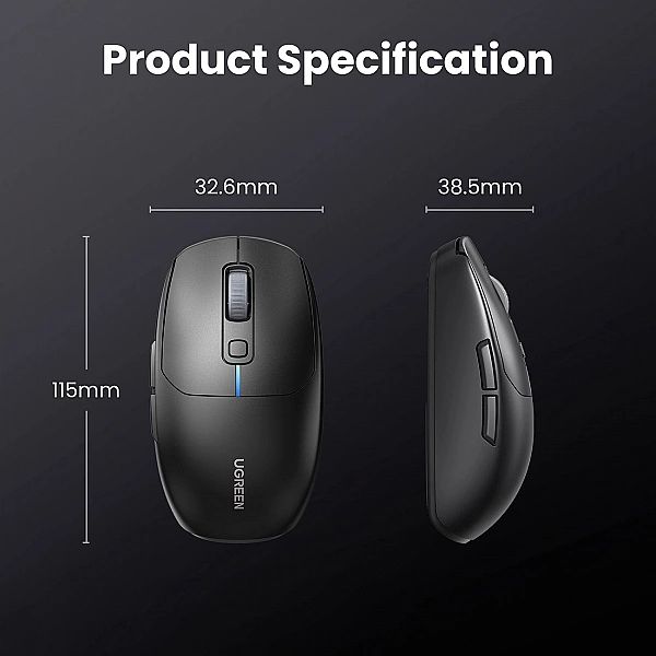 Mysz komputerowa Ugreen MU103 Bluetooth 5.0 / odbiornik USB 2.4GHz - c