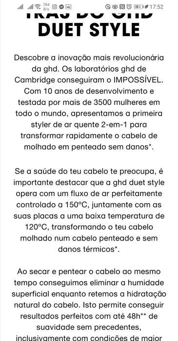 Prancha Ghd-coffret +óleo +estojo rígido de veludo preto o