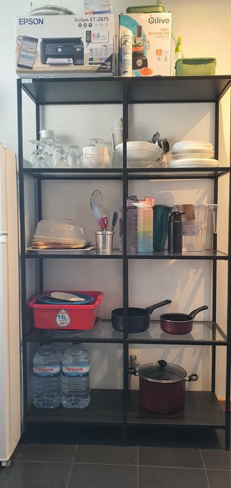 Estante vidro e metal IKEA VITTSJÖ (shelving unit) 100x175 cm – 45€