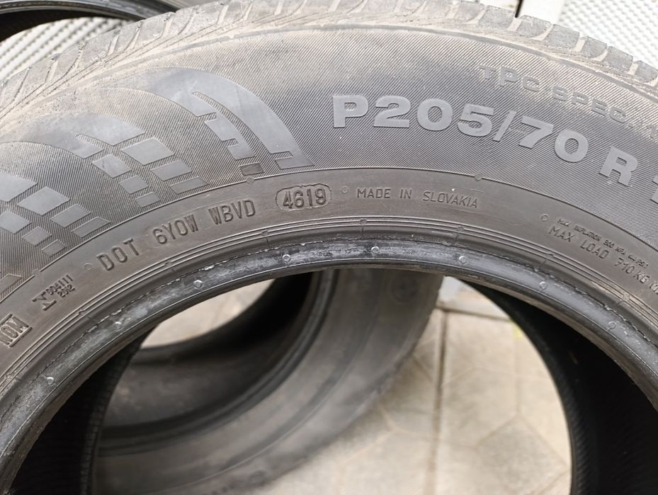 Літня резина Continental 205*70*16 випуску 19 і 22