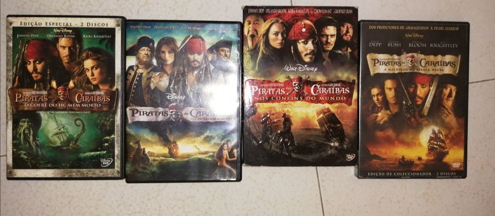 Saga Pirata das Caraíbas DVD em bom estado (4 filmes)