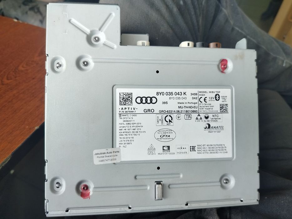 Radio audi a3 8y