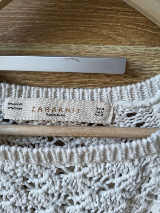 Letni ażurowy sweterek sweter swetr Zara