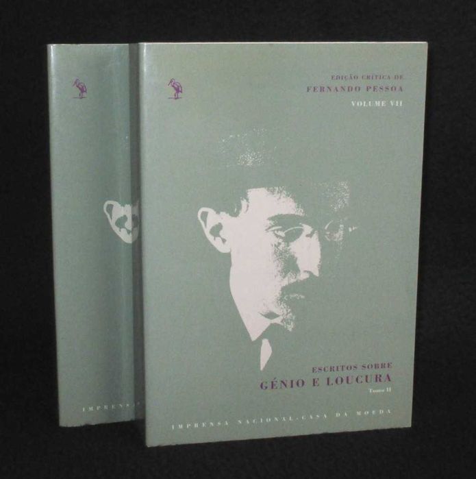 Livros Escritos sobre Génio e Loucura Tomo I e II Fernando Pessoa