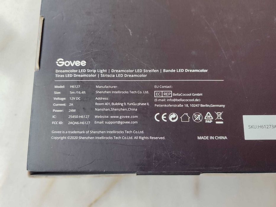 Govee H6127 RGBIC fita LED nova