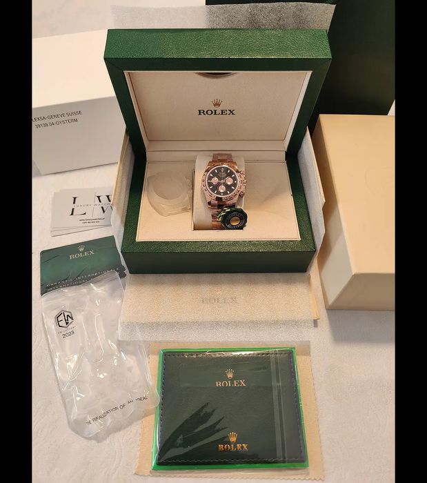 Relógio Rolex Daytona Rose Gold  7750 Vajloux ETA mais caixa