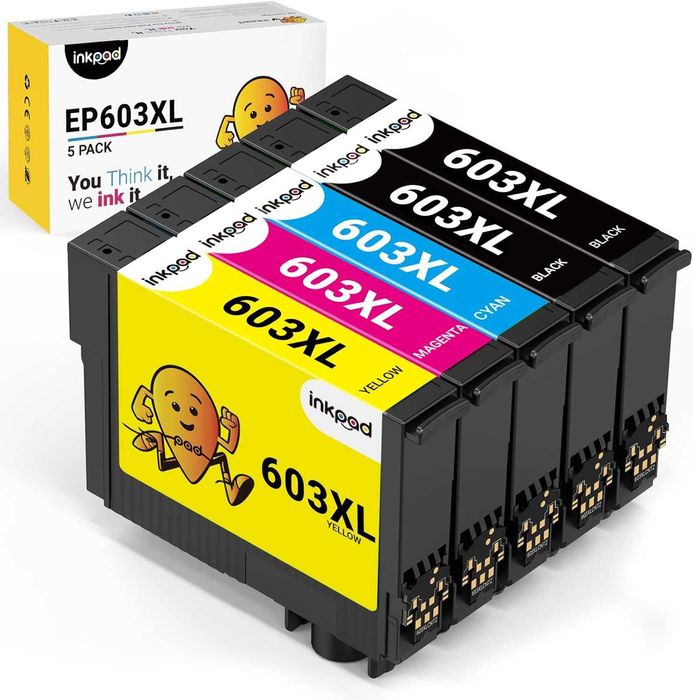 5 Tinteiros Compativeis, Epson 603 XL Preto + Cor PORTES GRATIS