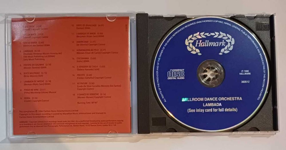 CD - Lambada - Ballroom Dance Orchestra, Edição Hallmark