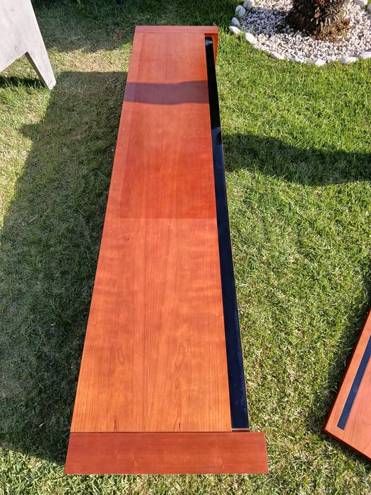 Móvel tv sala madeira e vidro