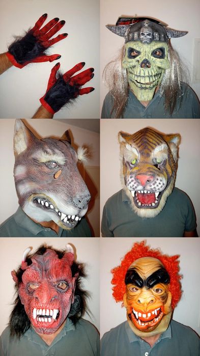 Máscaras e outros artigos carnaval e Halloween