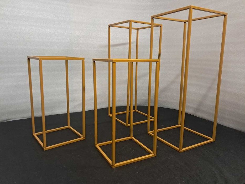 Stojak metalowy złoty profil 10 mm komplet 4 sztuk