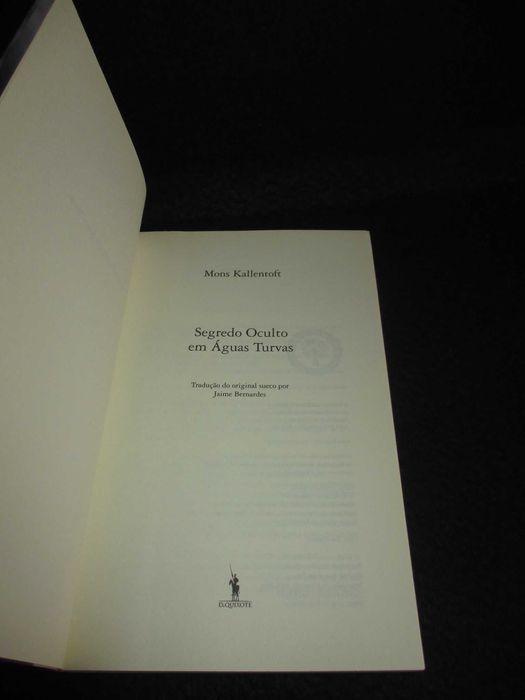 Livro Segredo Oculto em Águas Turvas Outono Mons Kallentoft