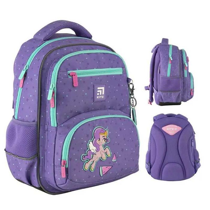 Шкільний набір 5 в 1 Kite Education My Little Pony (рюкзак, пенал, сумка для взуття, пляшка, папка для трудового навчання)