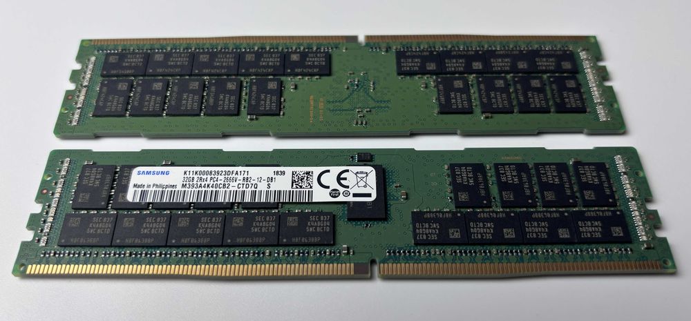 Серверная память 32GB DDR4 PC4-2666V ECC SK hynix / Samsung: 9 200