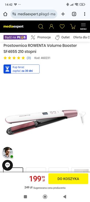 Prostownica Rowenta SF4655 ceramiczna joni