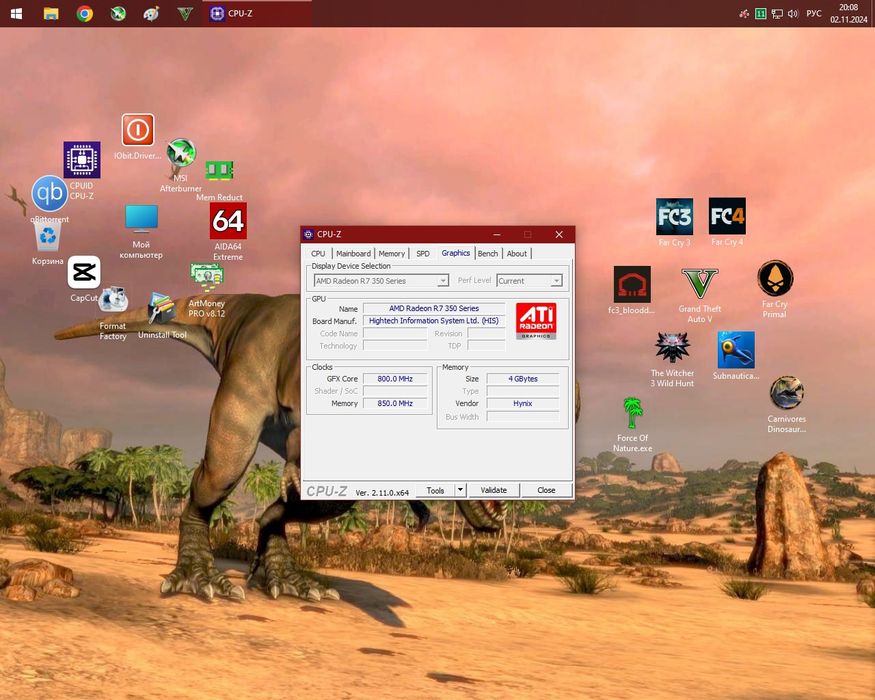 AMD Radeon R7 350 , 4 GB , 128 bit/s