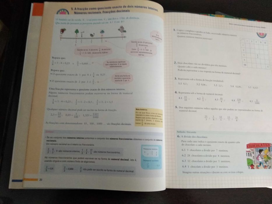 Manual e Caderno de atividades Matemática 6ºano