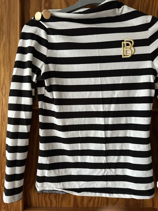 Bluzka w paski złote BB