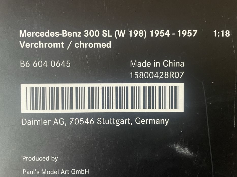 Minichamps Mercedes sl 1/18 silver chrom