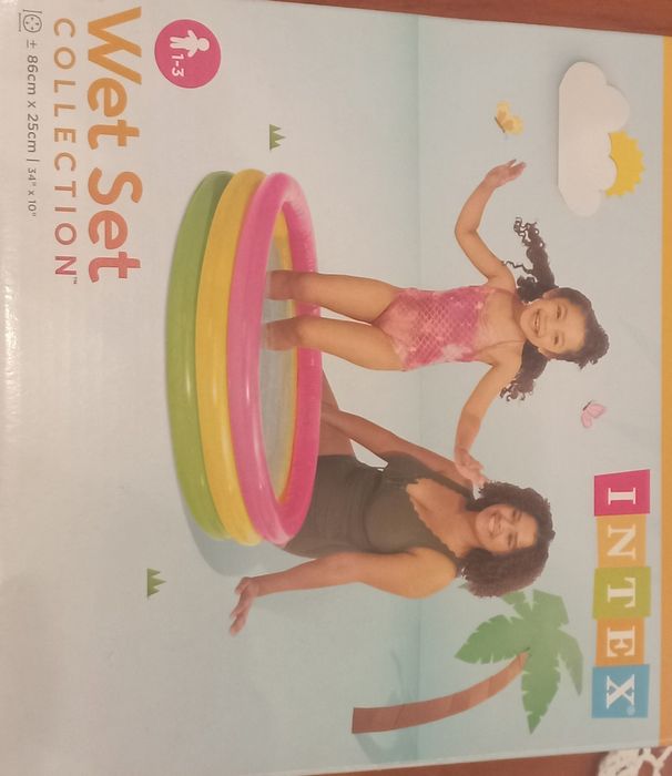 Basen dmuchany trzykolorowy