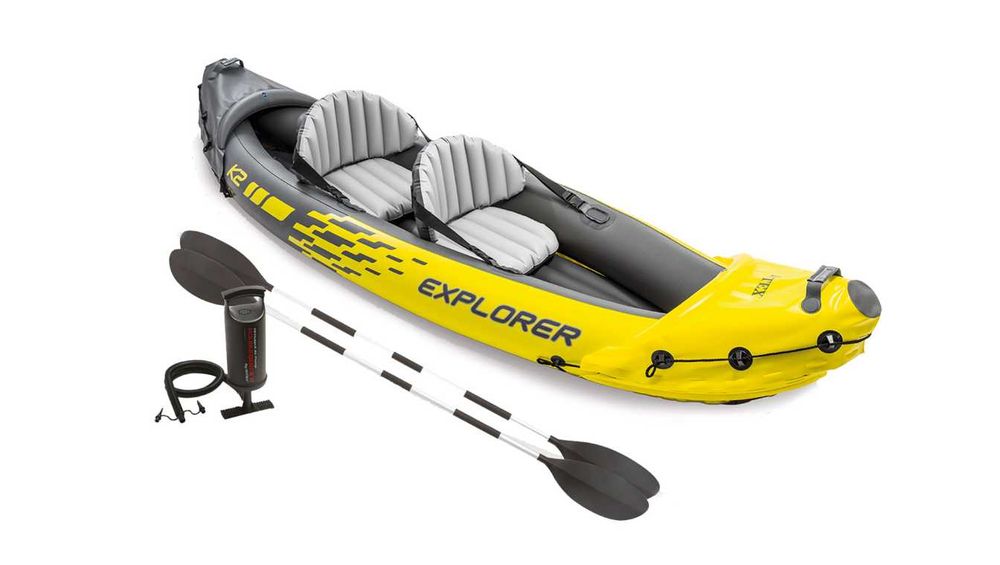 Nowy kajak 2-osobowy z pompką wytrzymały+2 wiosła Explorer ponton