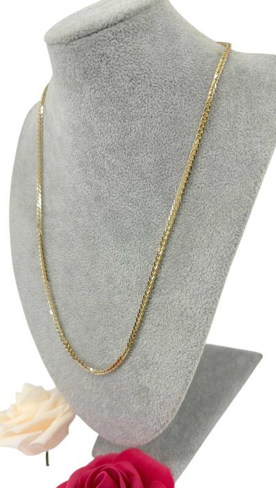 przepiękny złoty łańcuch lisi ogon 9,90 g 585 dł. 50 cm