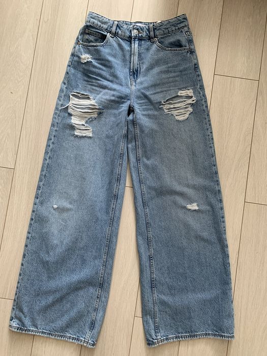 Джинси широкі Cropp,38 р(S-М), Wide leg висока посадка