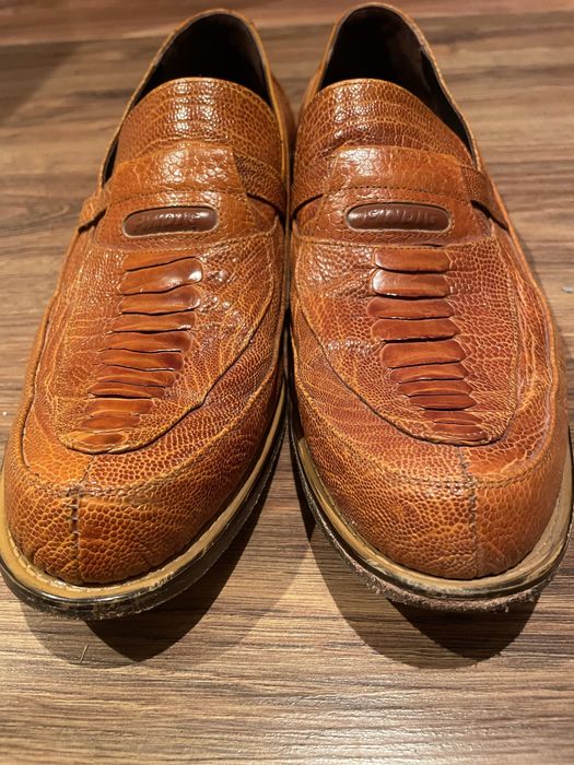 Byty meskie ze skóry strusia roz. 43