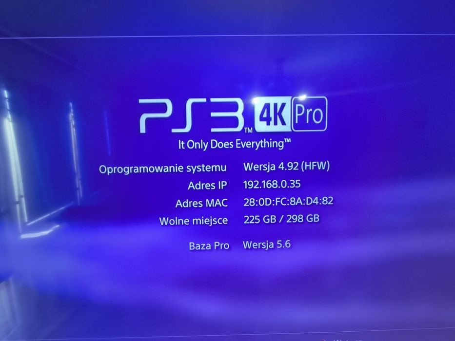 Przerobiona PlayStation 3 Slim 4K PRO MOD HFW 4.92 HEN zestaw