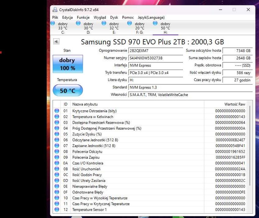 Dysk ssd 2tb m2 970 evo plus od samsung