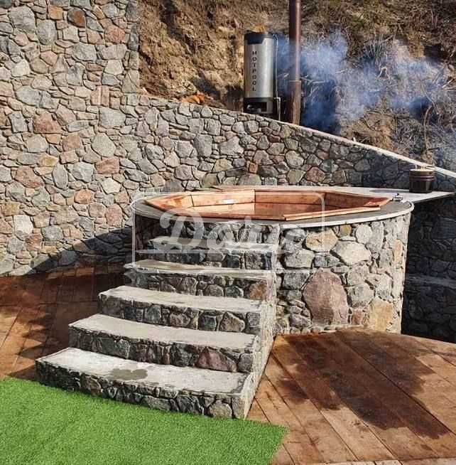 Заводський чан для купання на дровах від виробника. Чан для бані.