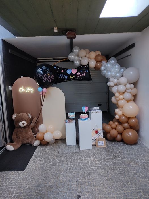 Decoração de festas, com balões